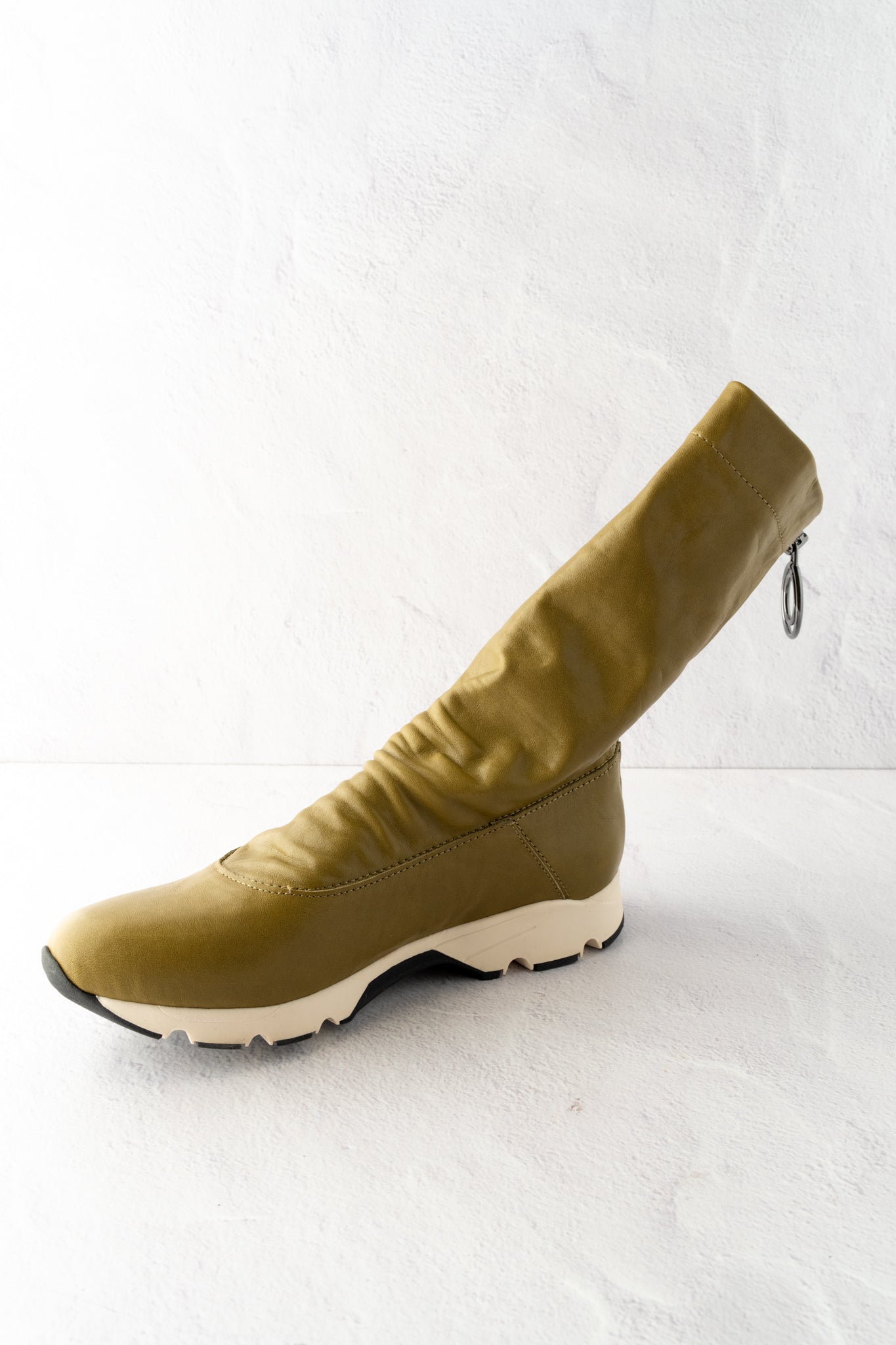 All Black Sneaker Kid Bootie, Green
