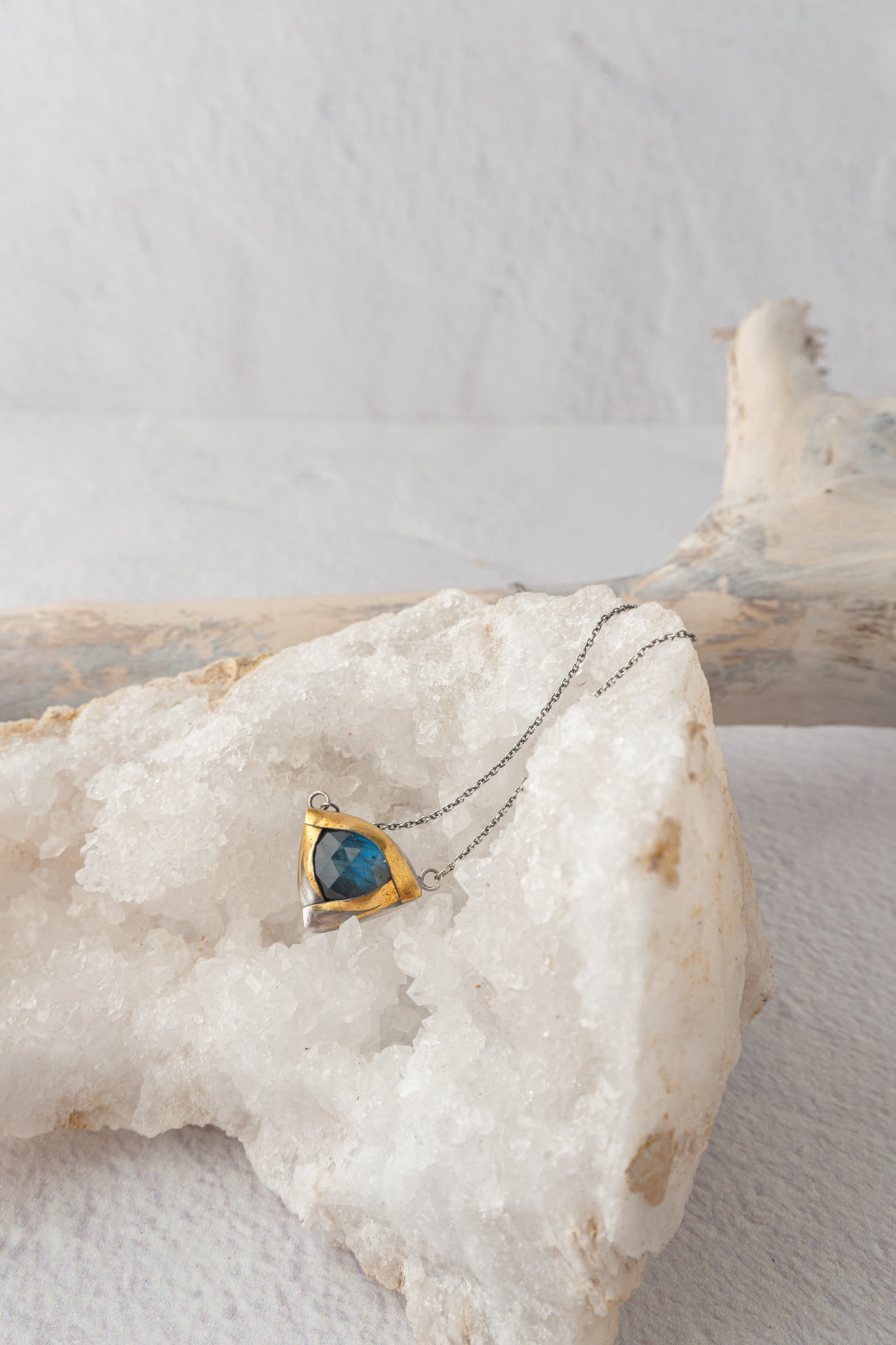 Austin Titus Studio Large Tri Fold Necklace, Labradorite