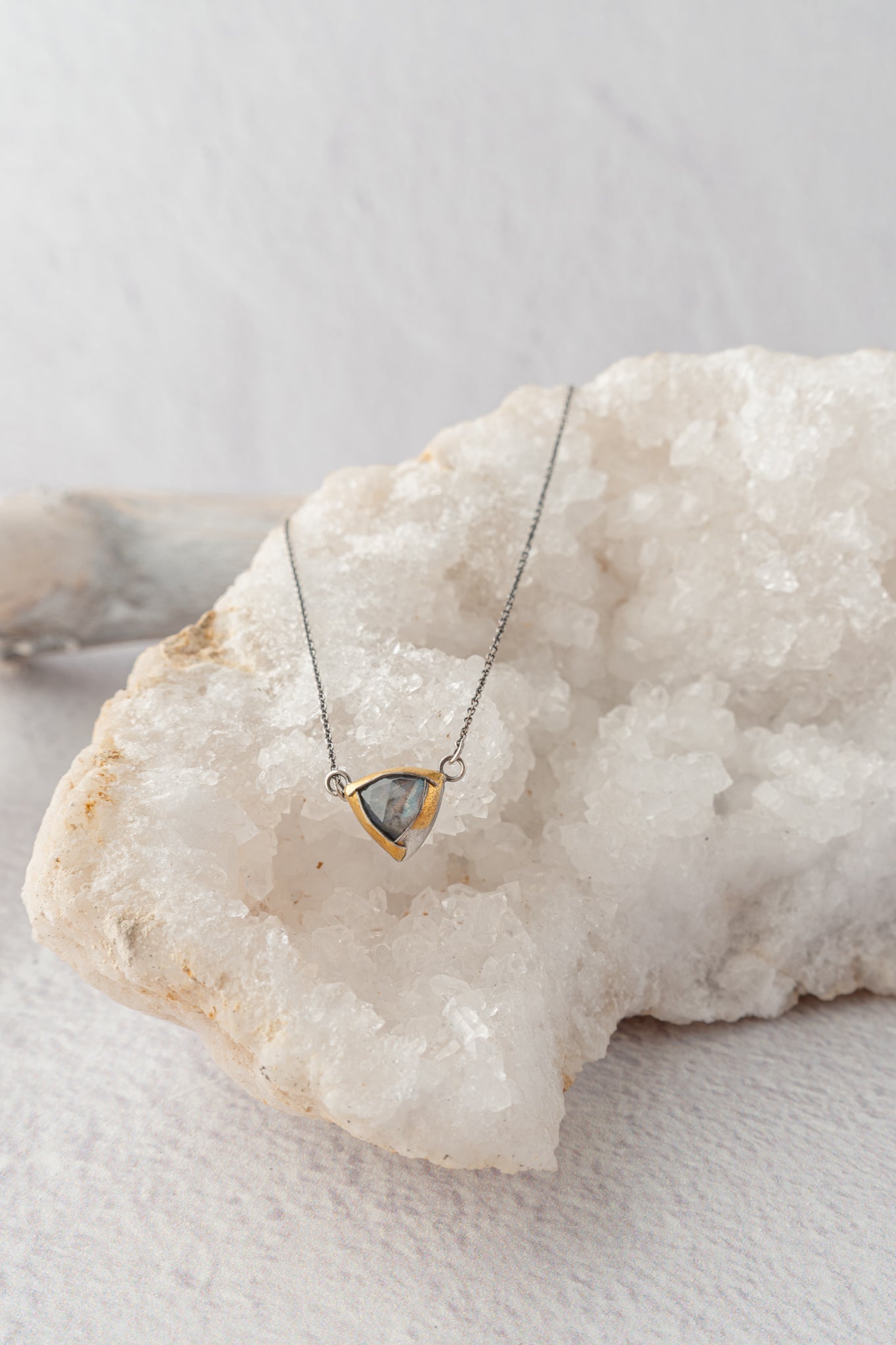 Austin Titus Studio Petite Tri Fold Necklace, Labradorite