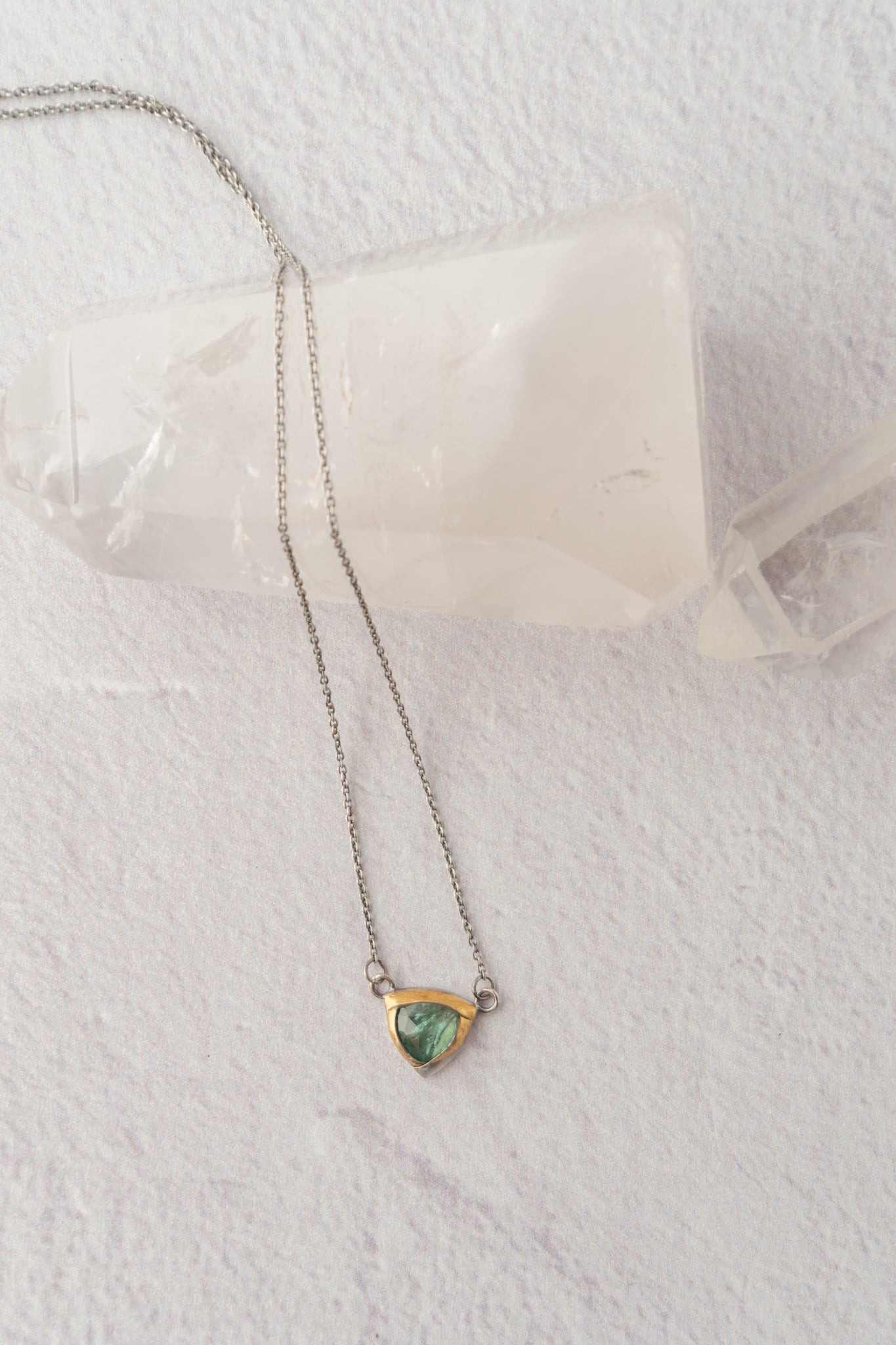 Austin Titus Studio Petite Tri Fold Necklace, Vessonite