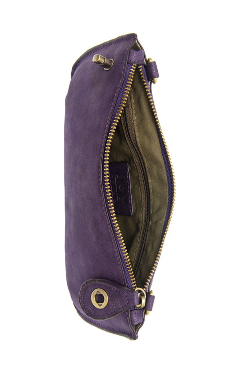 Joy Accessories Mini Crossbody Wristlet, Deep Violet Luxe