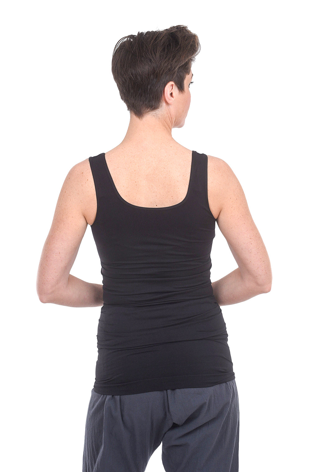 Tees by Tina Tank Tunic Slip Dress, Black