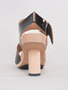 Trippen Shoes Hoppla Wood Sandal, Black Patent 
