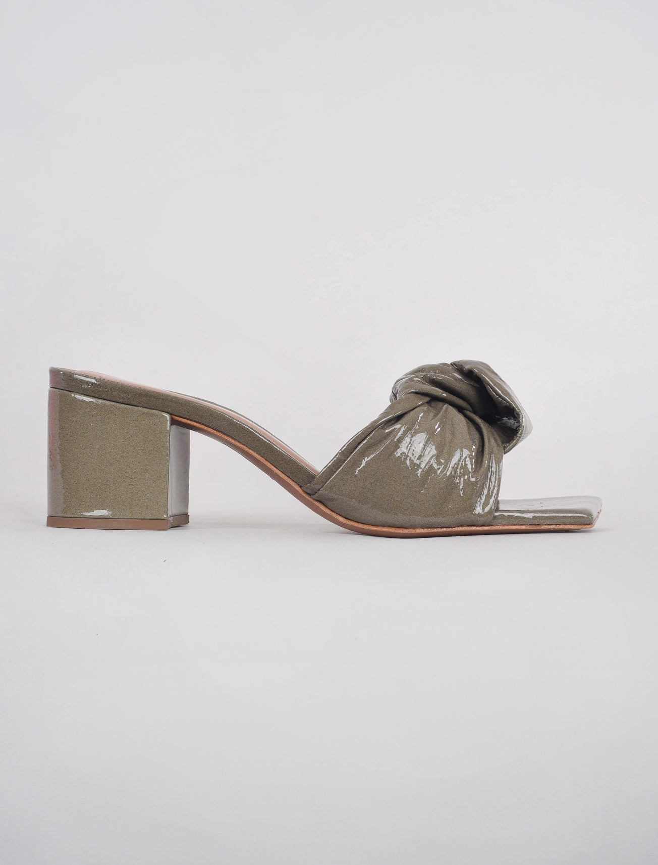 Intentionally Blank Cay Patent Sandal, Smoke