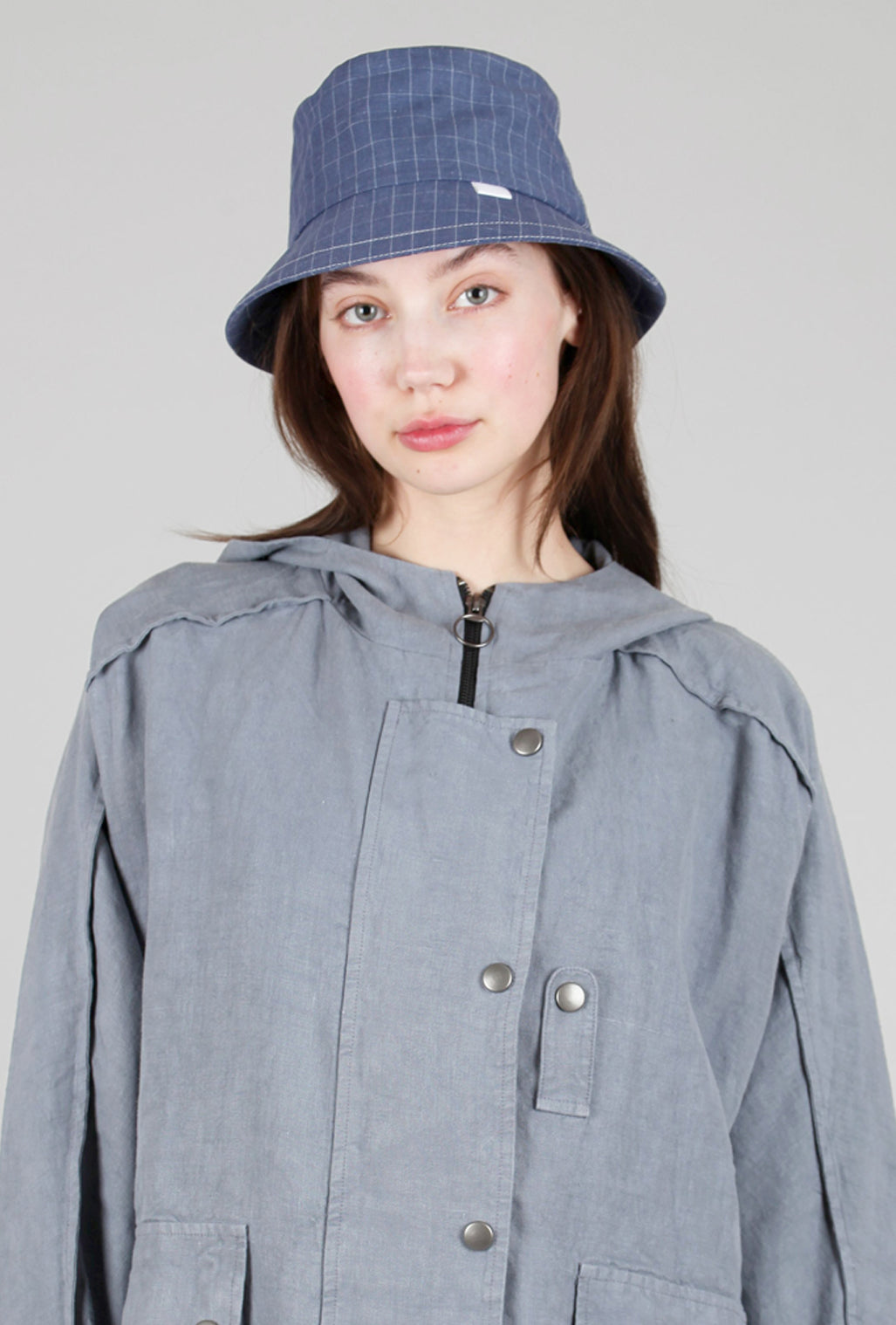 Lillie & Cohoe Avery Hat, Blue Windowpane