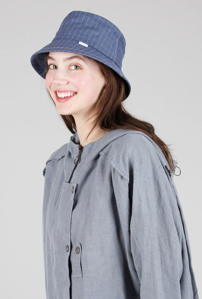 Lillie & Cohoe Avery Hat, Blue Windowpane