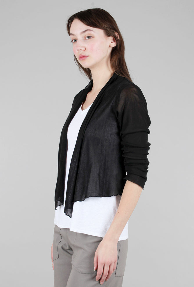 Cut Loose Cropped Tulle Cardie, Black