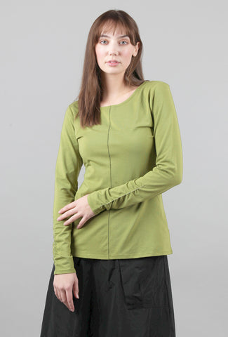 Liv Essential Ruched Tee, Moss 