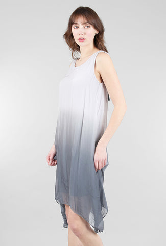 M Made in Italy Silky Swing Tank Dress, Anthracite 