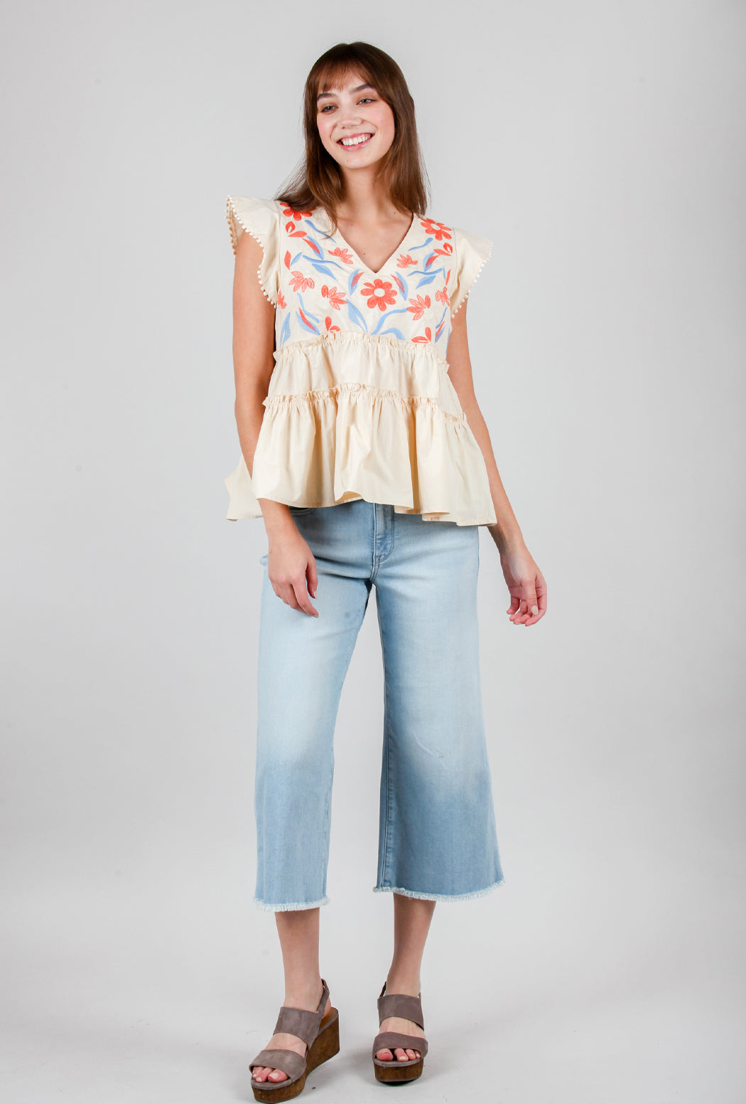 NYDJ Major Wide Leg Capri, Dunes