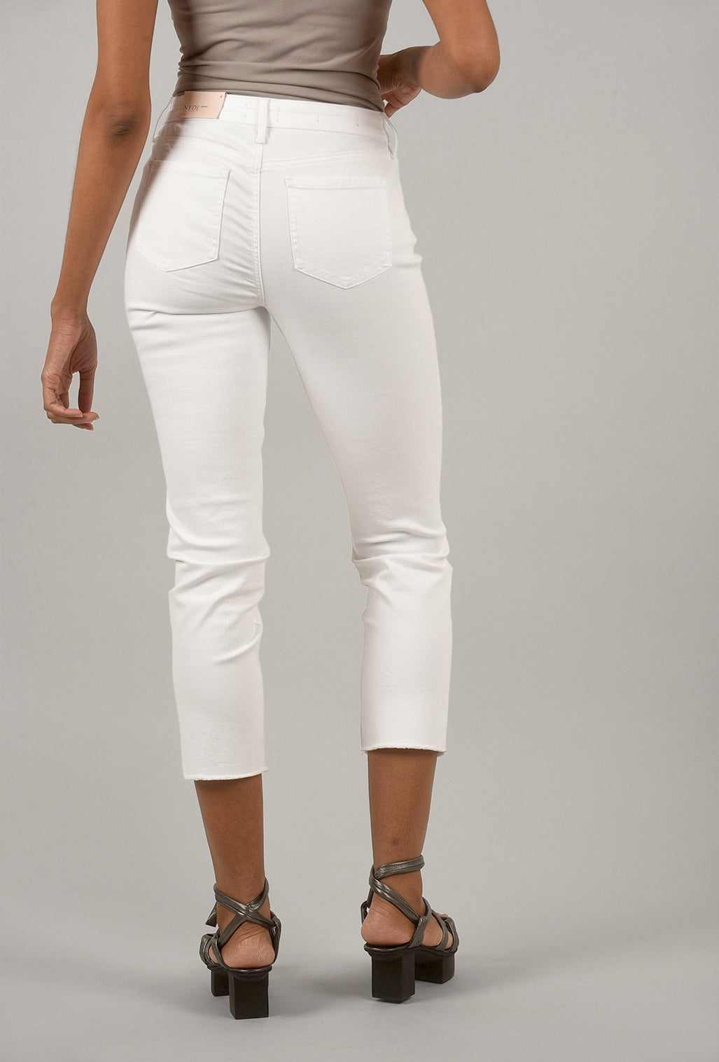 NYDJ Sheri Ankle Fray, Optic White