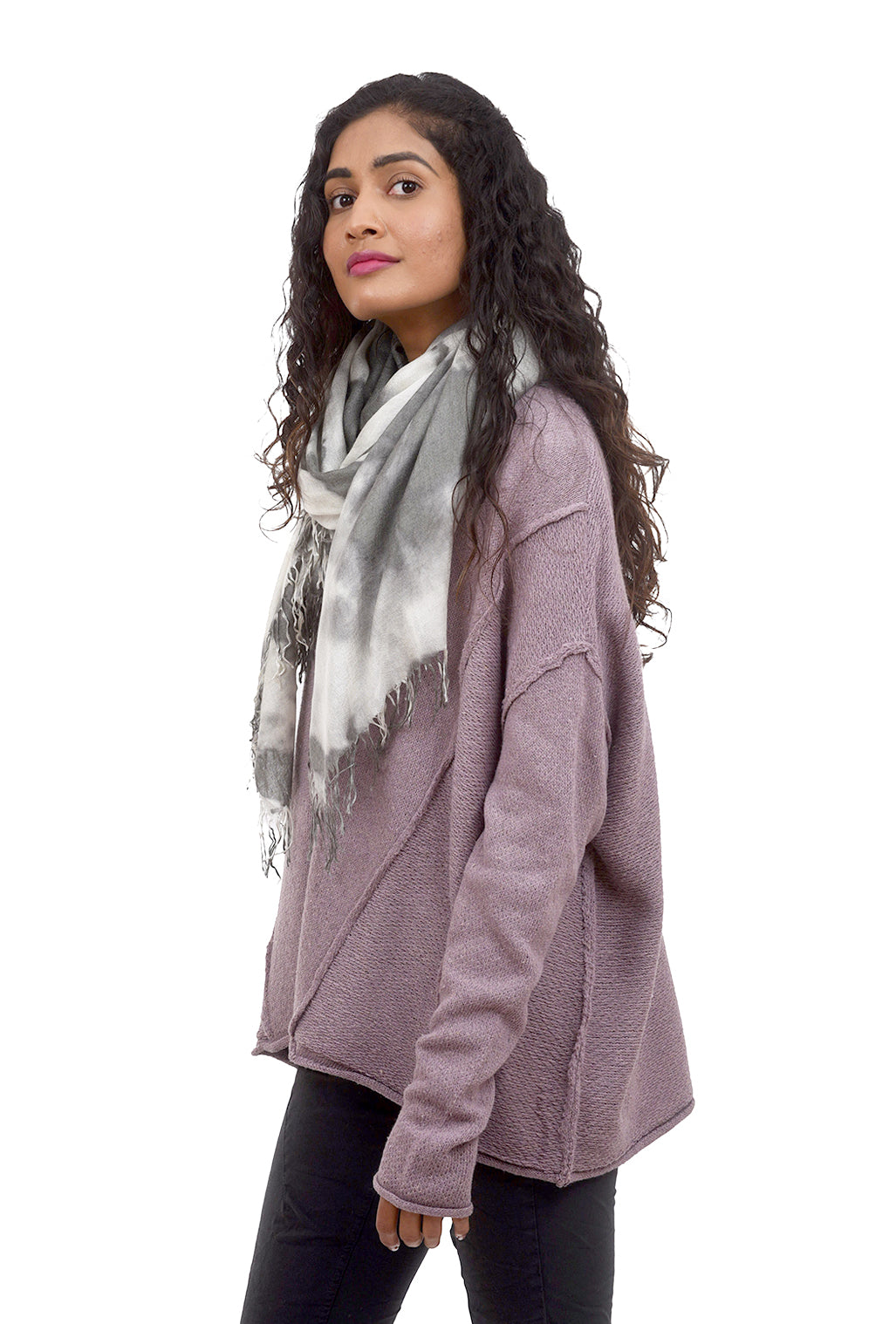 Blue Pacific Tie-Dye Tissue Scarf, Forest