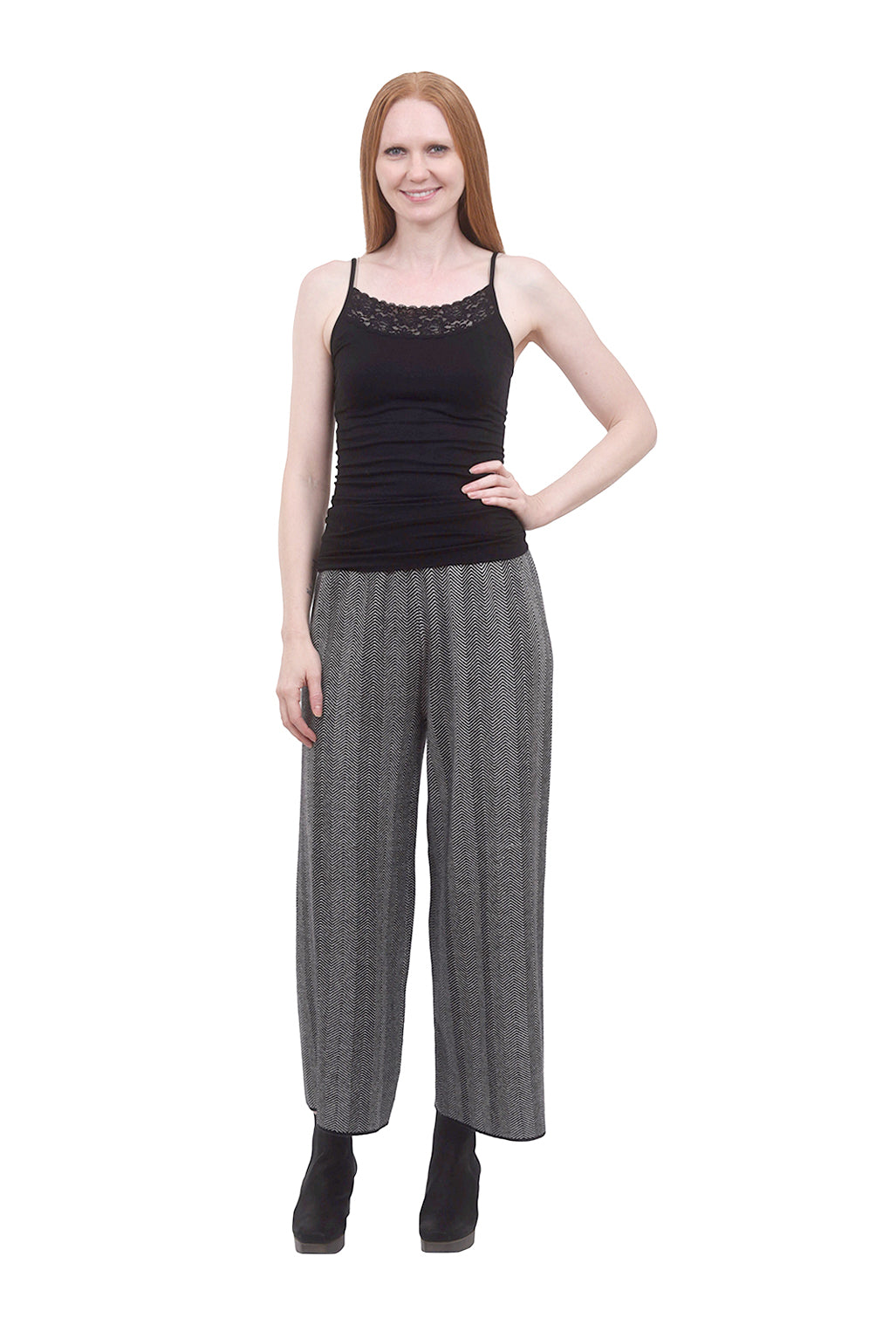 Tees by Tina Lace-Trim Cami, Black