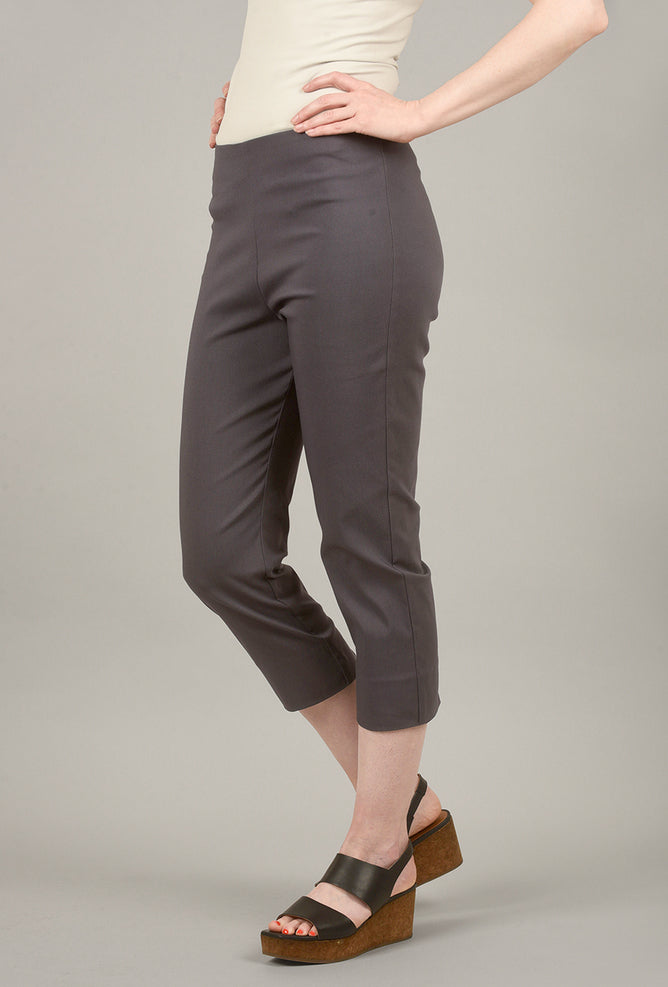 Equestrian Mindy Cropped Pant, Dark Gray