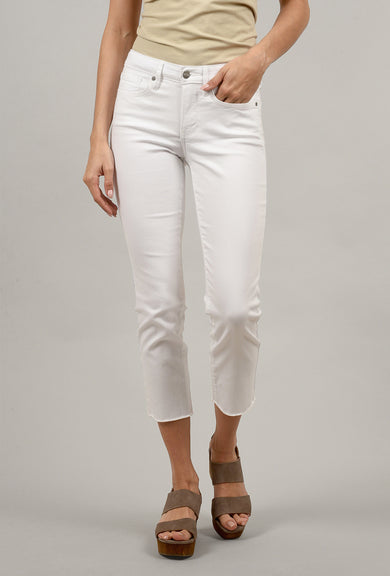 NYDJ Sheri Ankle Fray, Optic White