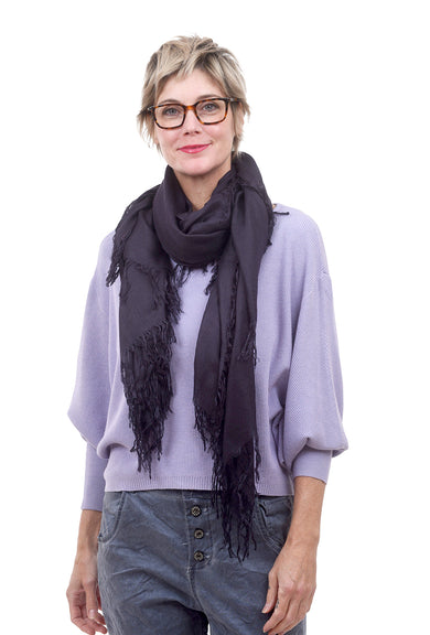 Blue Pacific Tissue Solid Scarf, Purple Velvet