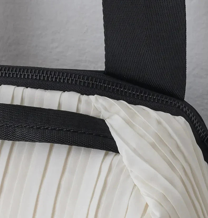 Daniella Lehavi Frankie Mini Crossbody Bag - Pleated White 