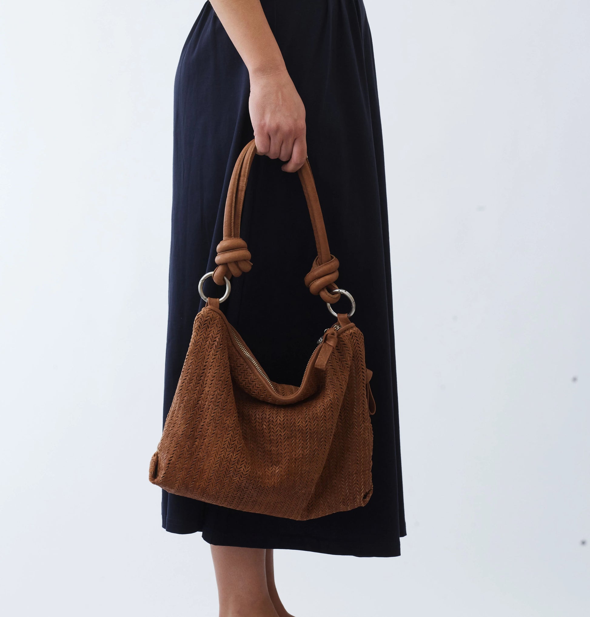 Daniella Lehavi Dallas Contour Shoulder Bag, Sigaro 