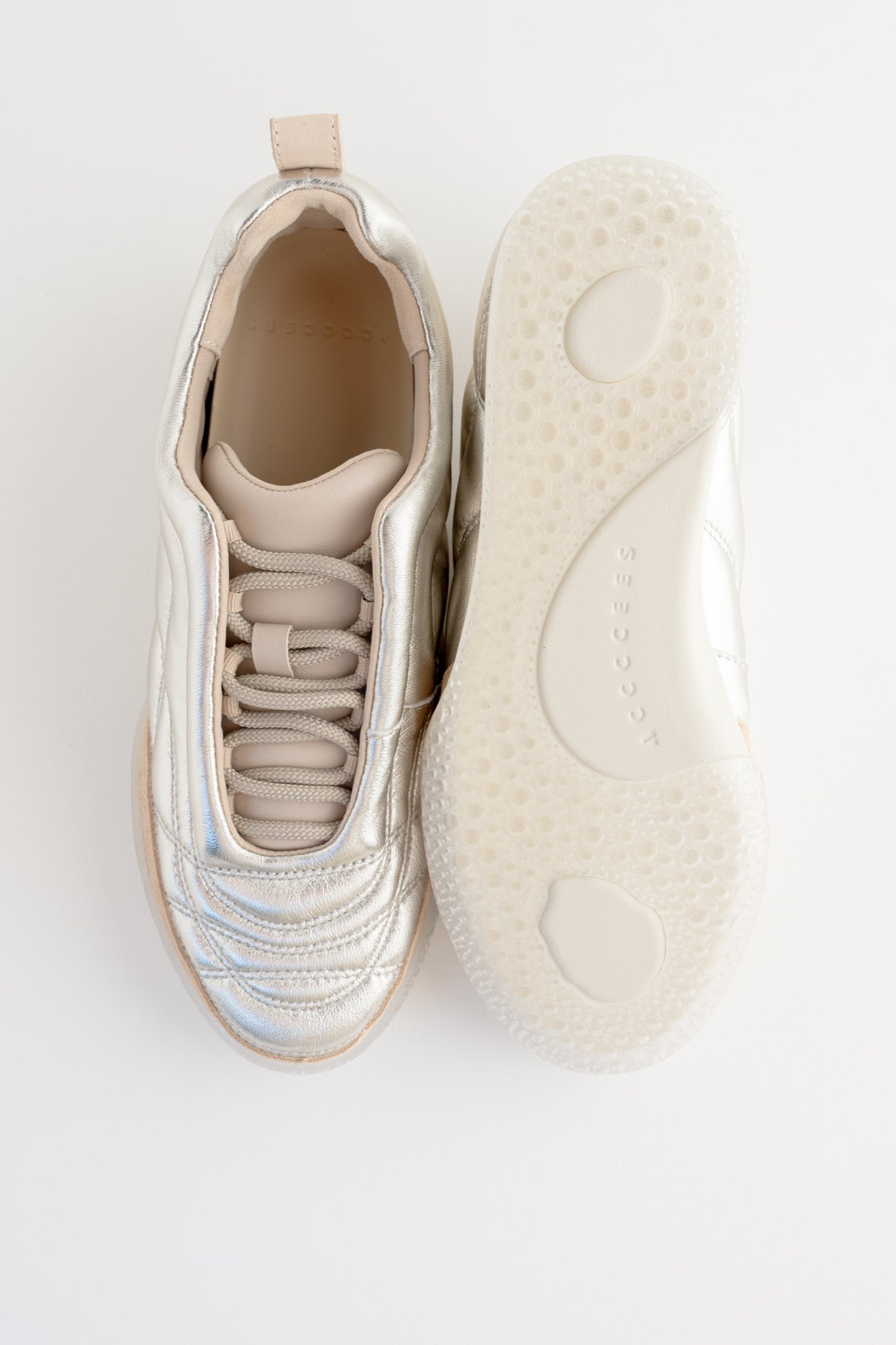 Bubble Ollo Sneaker, Champagne Angle 5