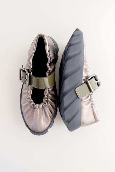 4CCCCEES Tura Cove Mary Jane, Gunmetal 