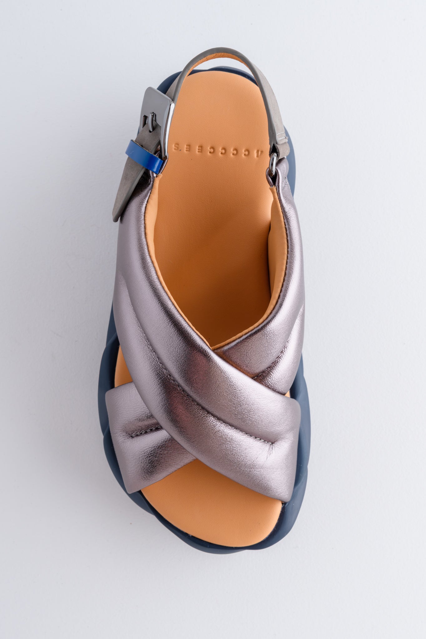 4CCCCEES Mellow Moa Sandal, Gunmetal 