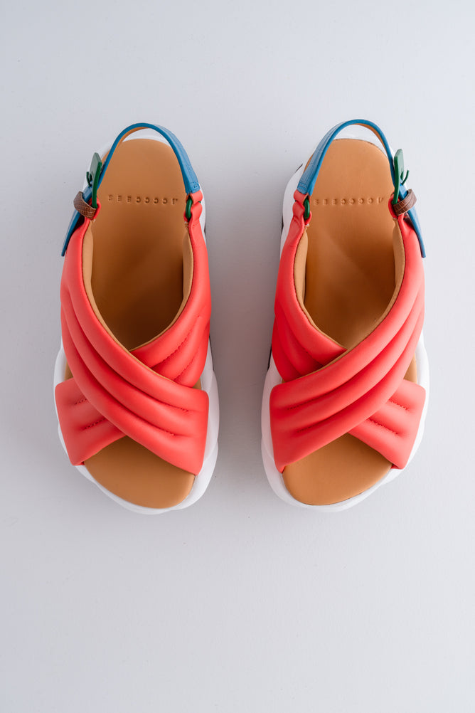 4CCCCEES Mellow Mana Sandal, Coral 