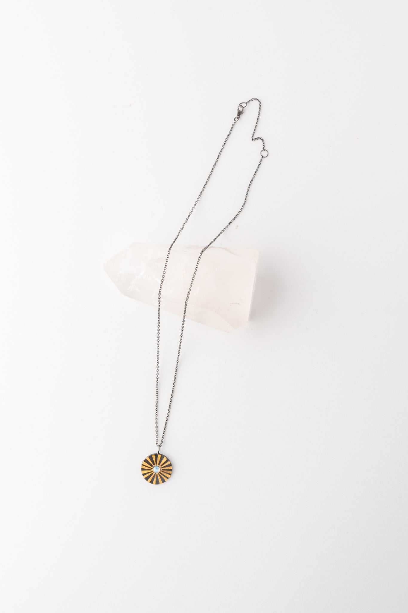 Evie Lou Radiant Opal Round Pendant 