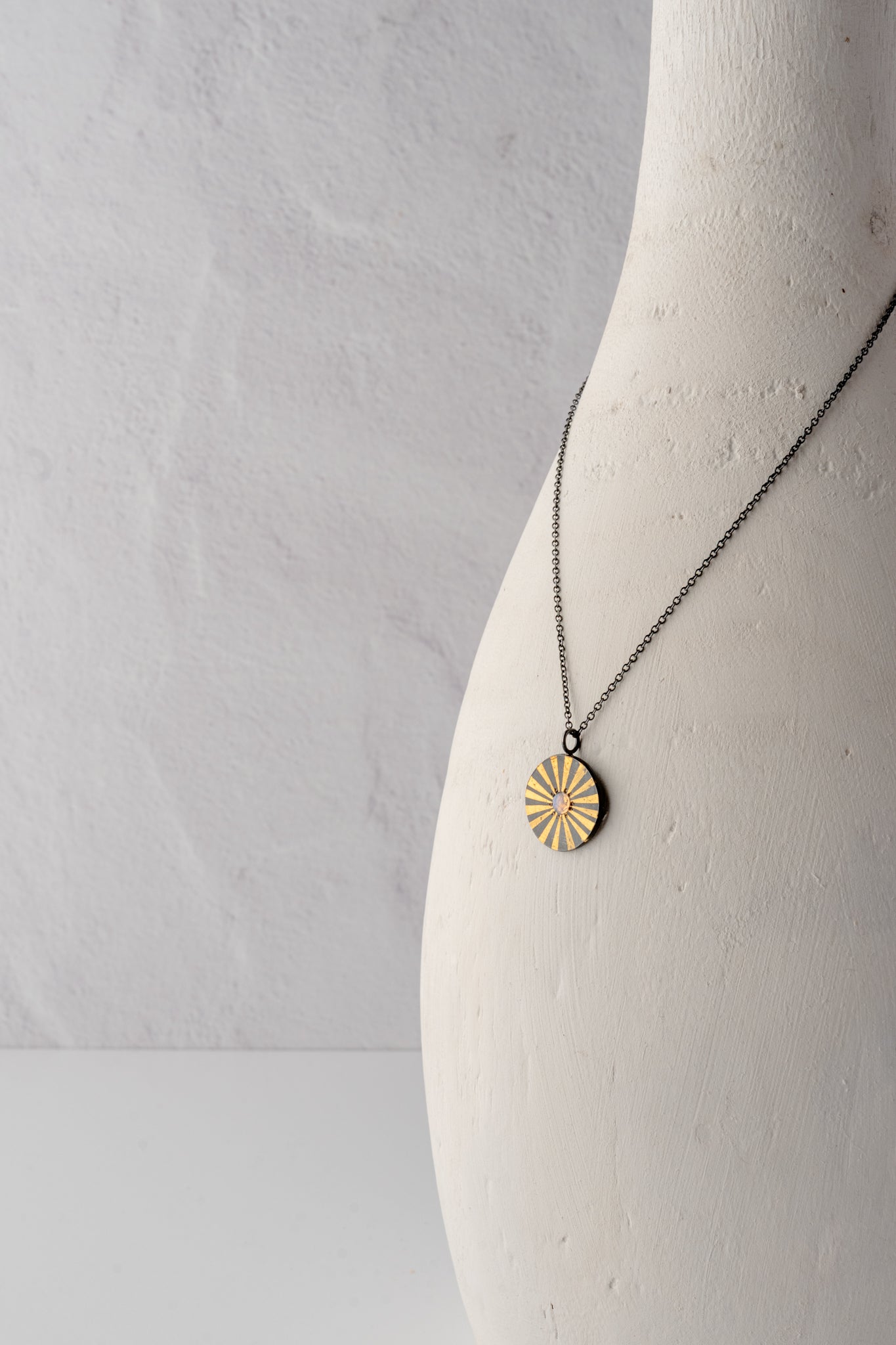 Evie Lou Radiant Opal Round Pendant 