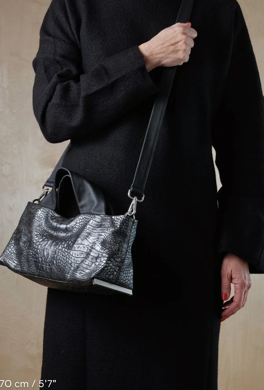 Daniella Lehavi Alexa Landscape, Pewter Croc 