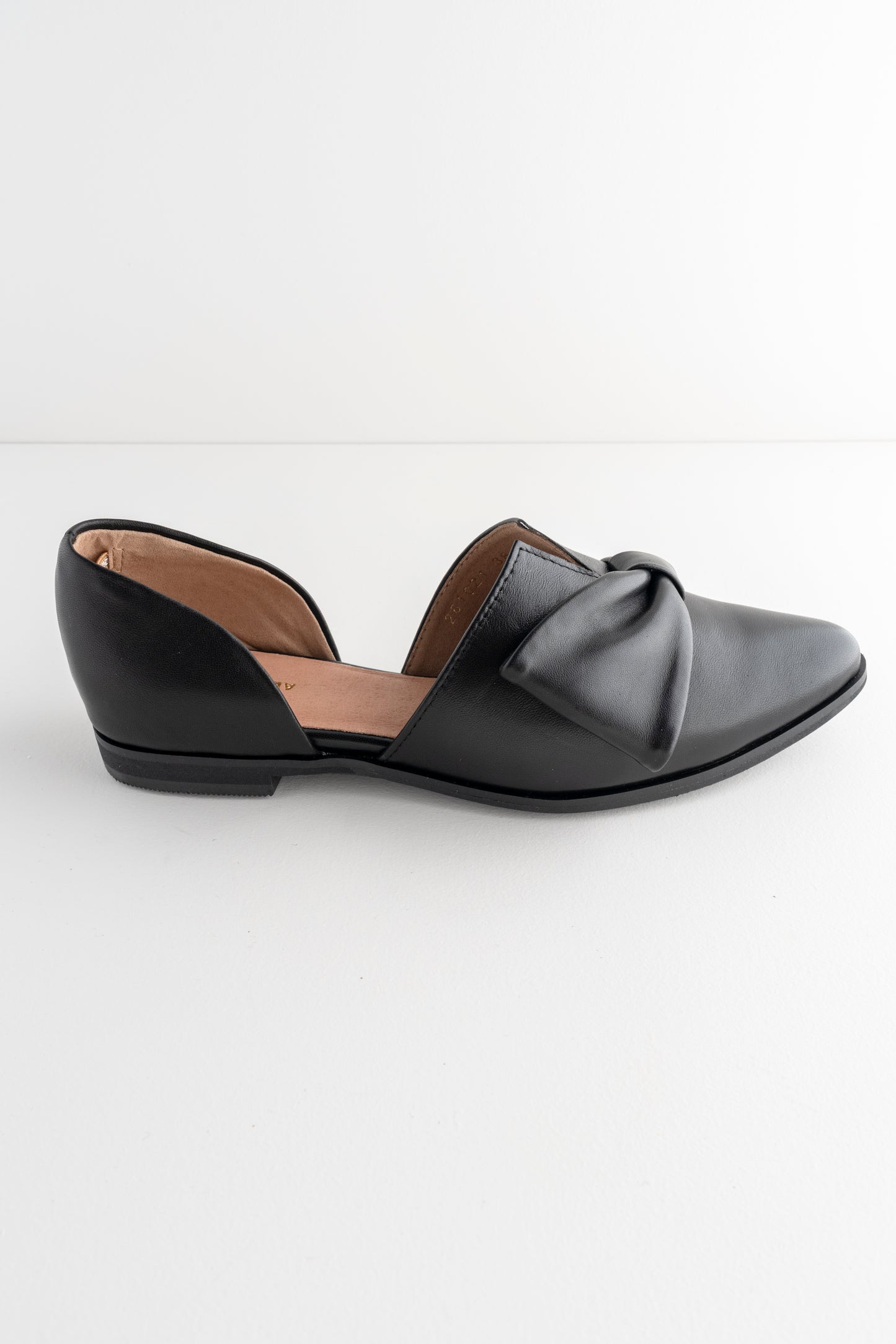 All Black Half Bow D'Orsay, Black 