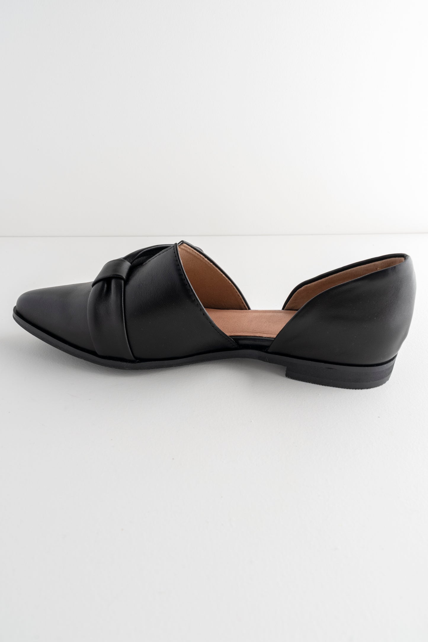 All Black Half Bow D'Orsay, Black 