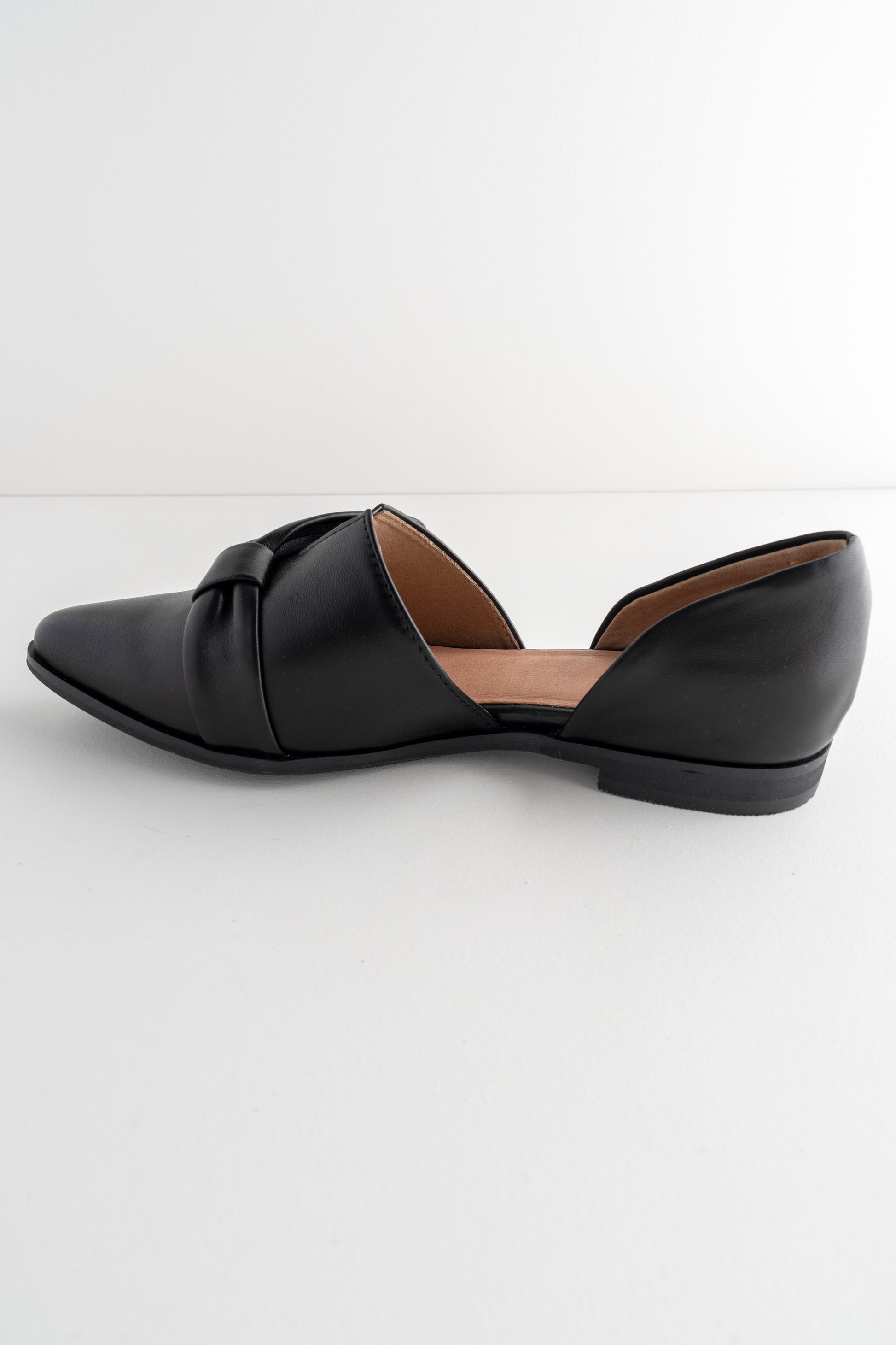 All Black Half Bow D'Orsay, Black 