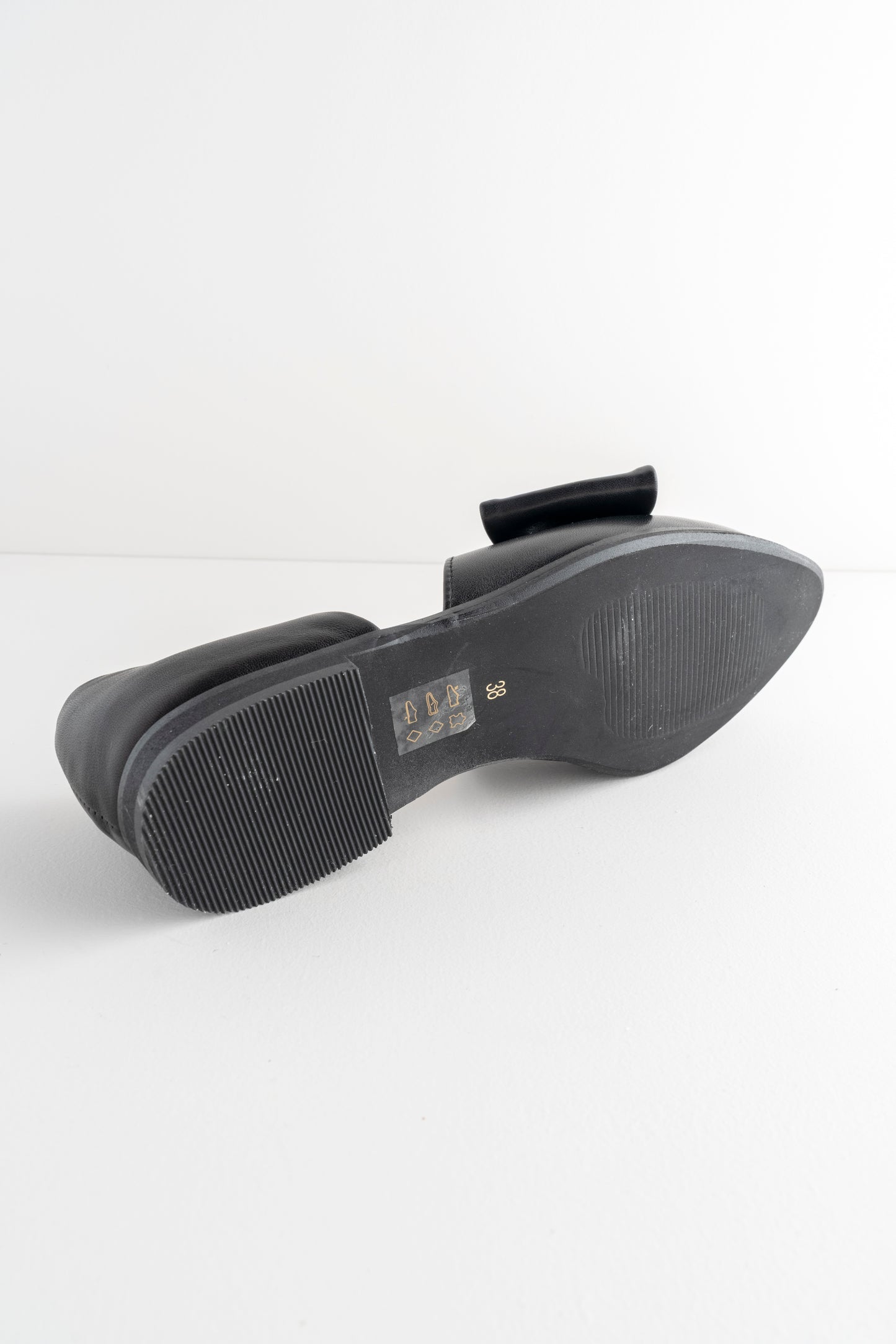 All Black Half Bow D'Orsay, Black 