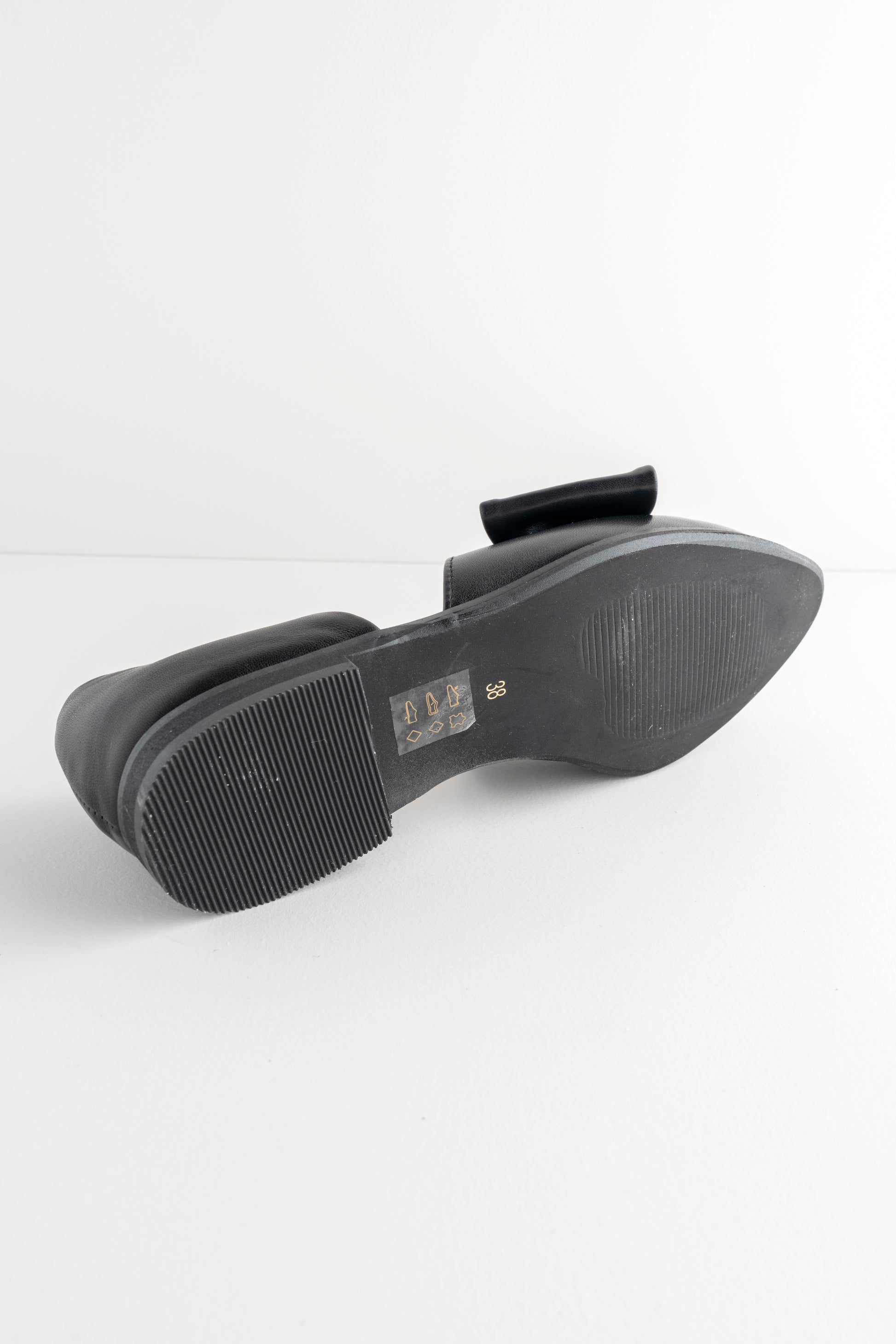 All Black Half Bow D'Orsay, Black 
