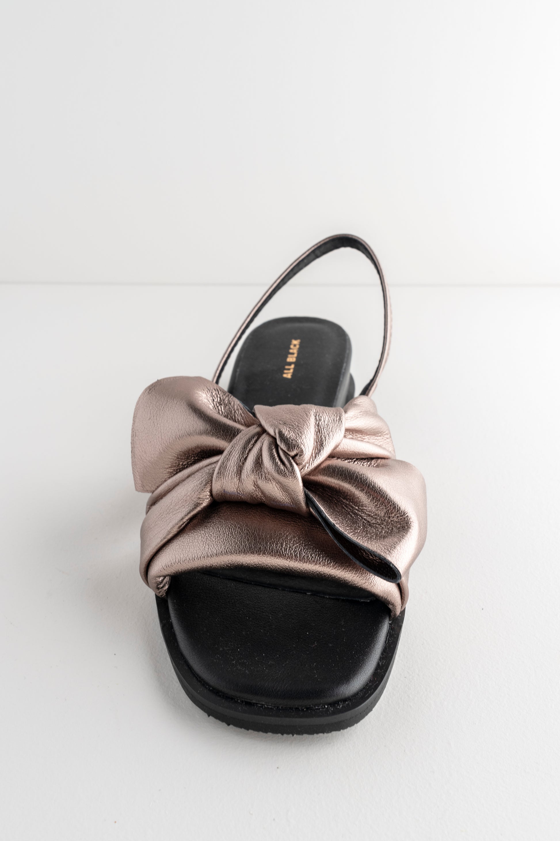 All Black Nu Bow & Sling Show, Pewter 