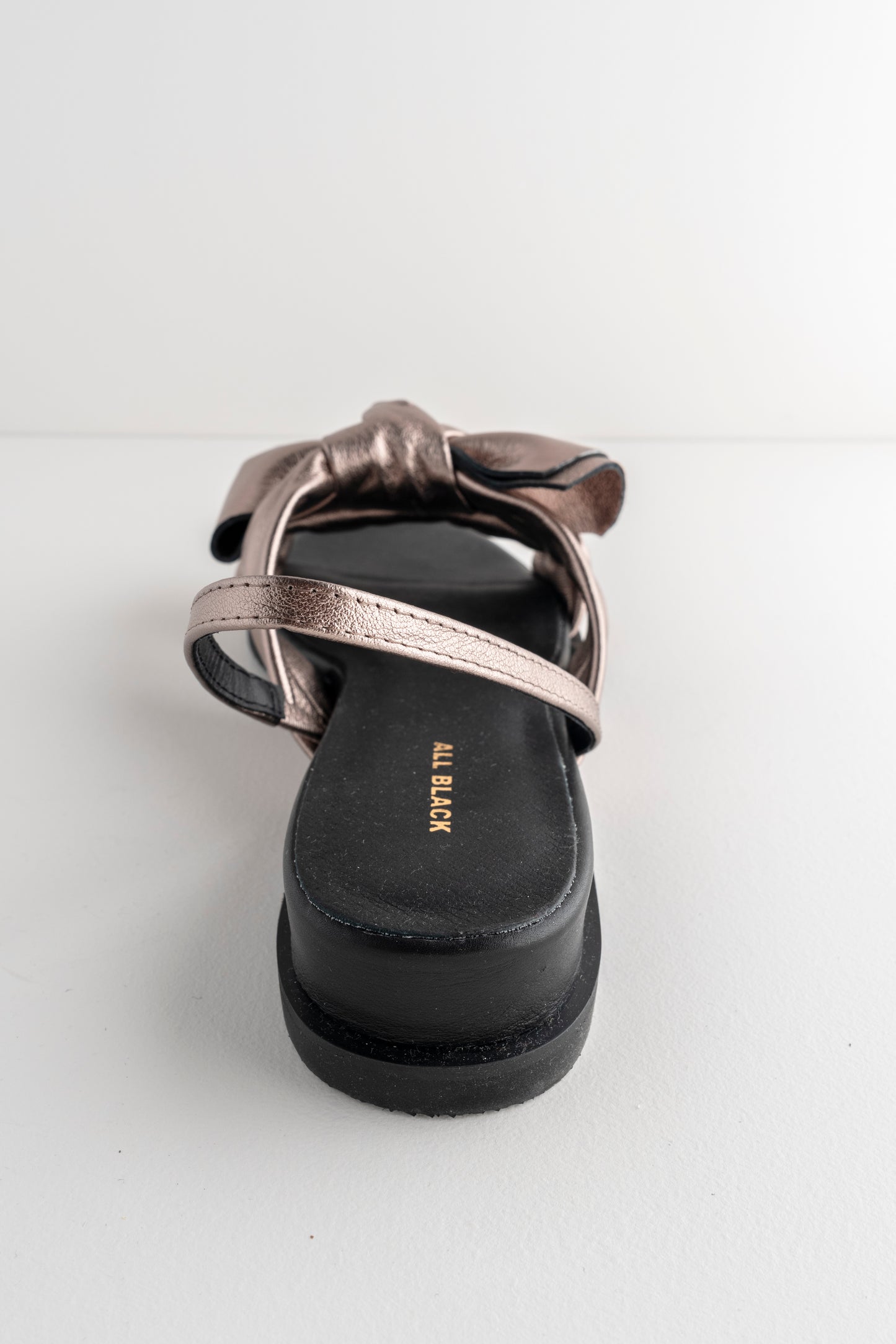 All Black Nu Bow & Sling Show, Pewter 