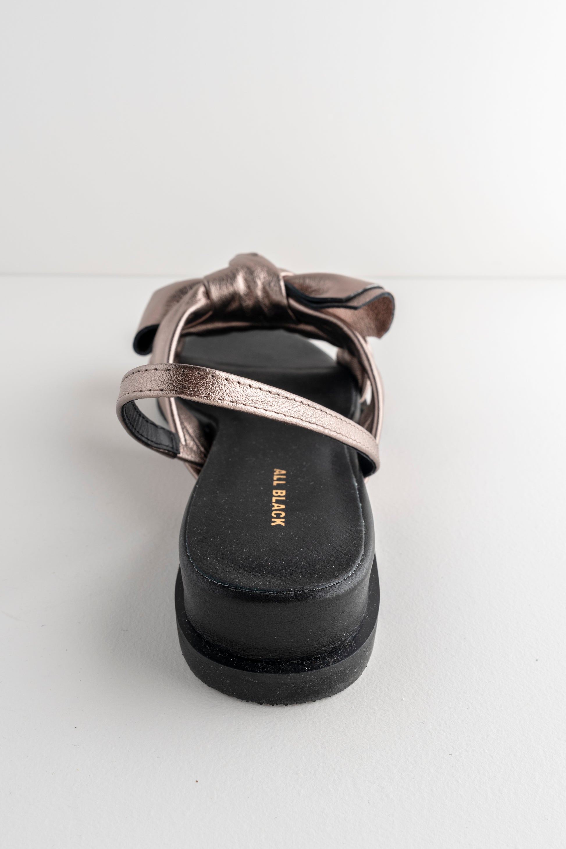 All Black Nu Bow & Sling Show, Pewter 
