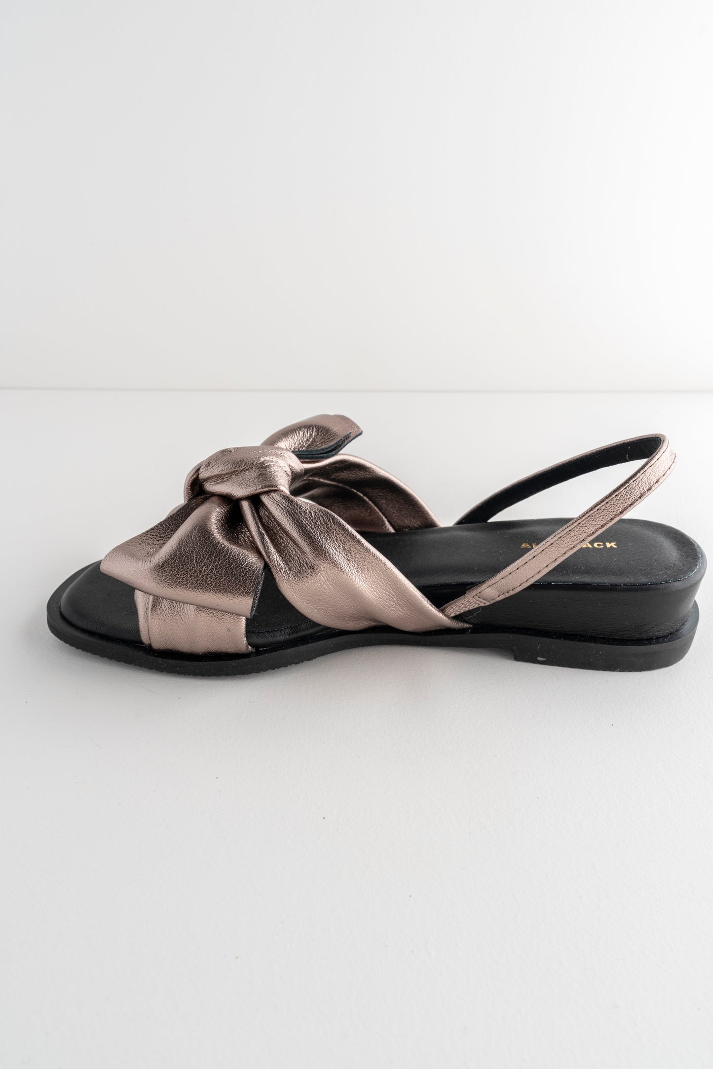 All Black Nu Bow & Sling Show, Pewter 