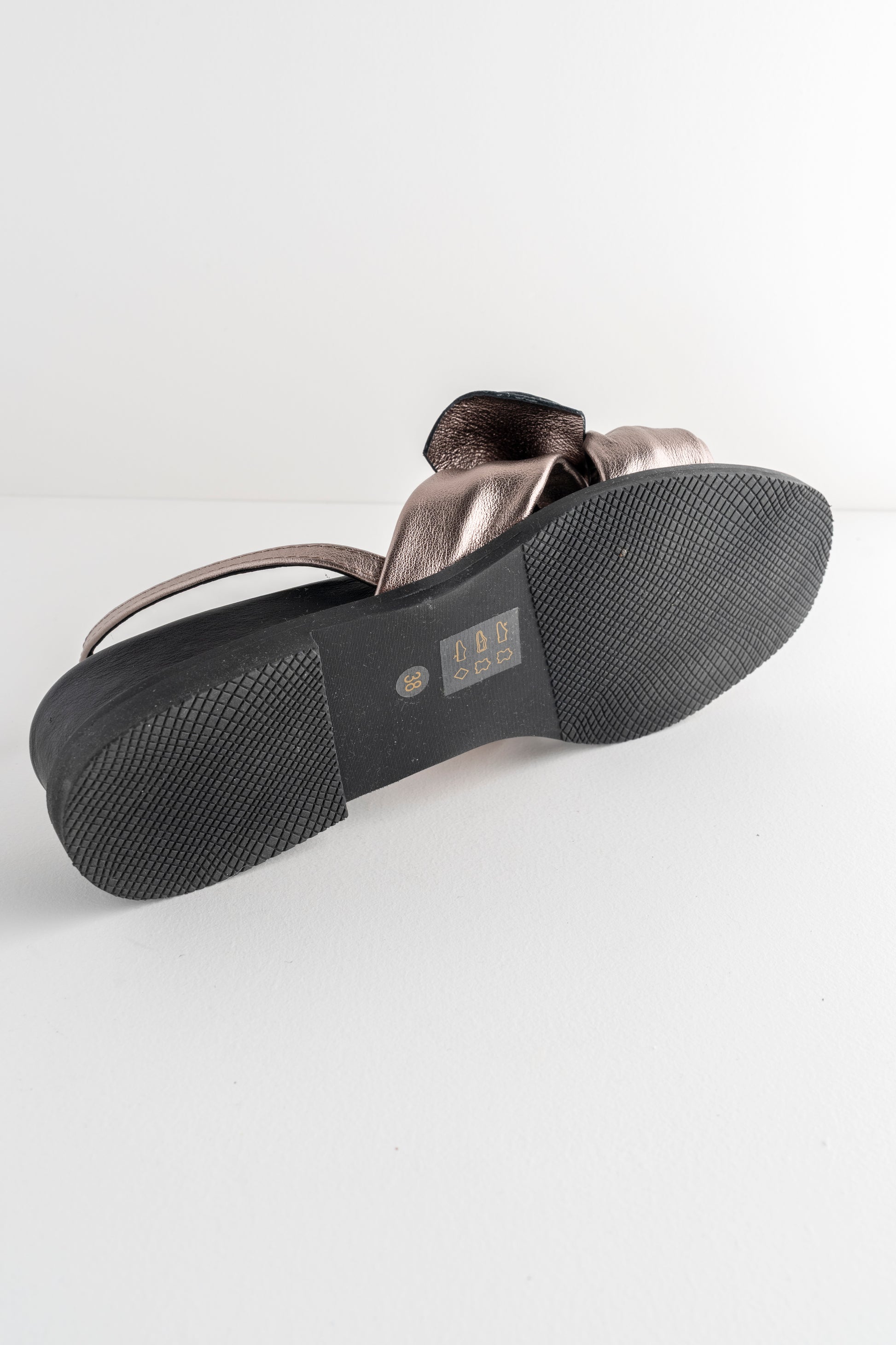 All Black Nu Bow & Sling Show, Pewter 