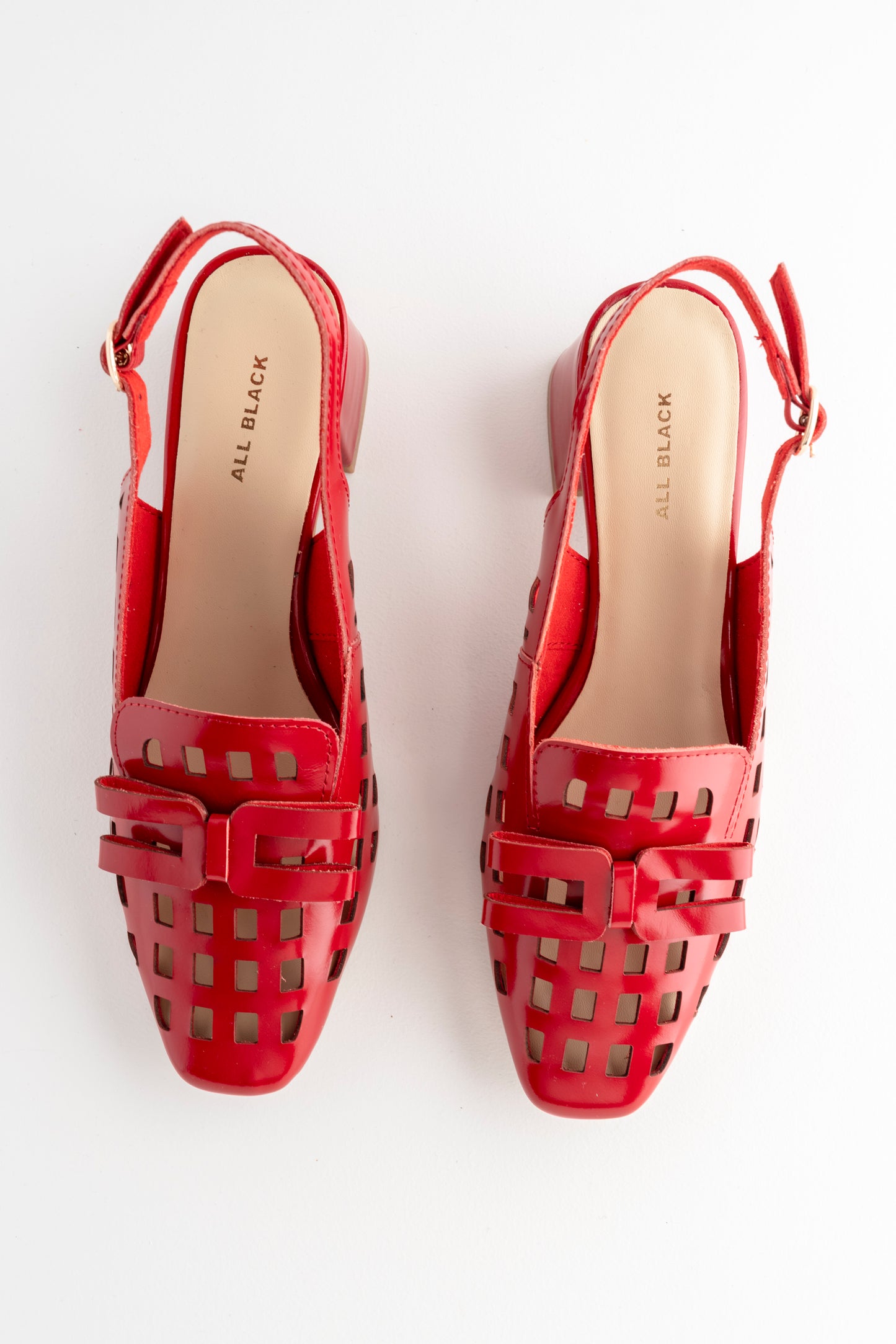 All Black CC Block Pump, Red 
