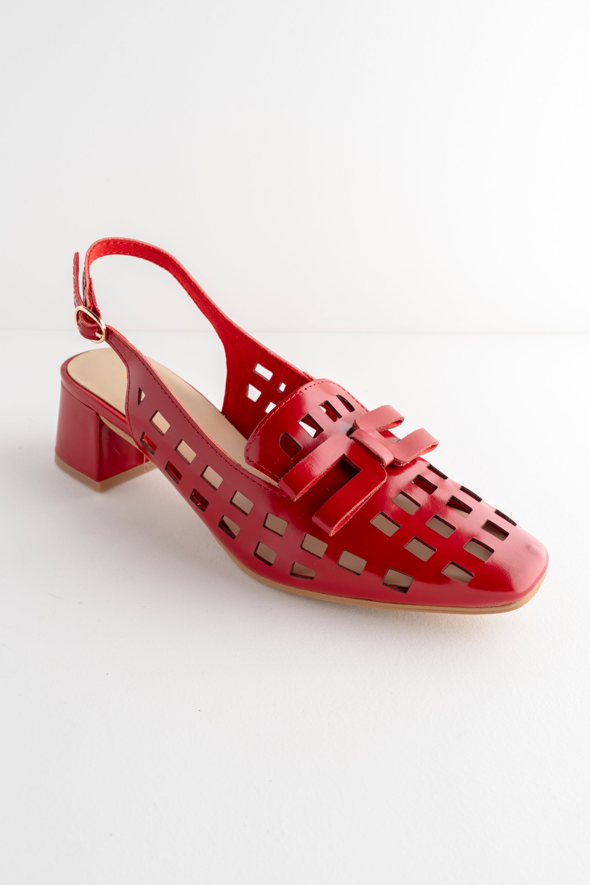 All Black CC Block Pump, Red 