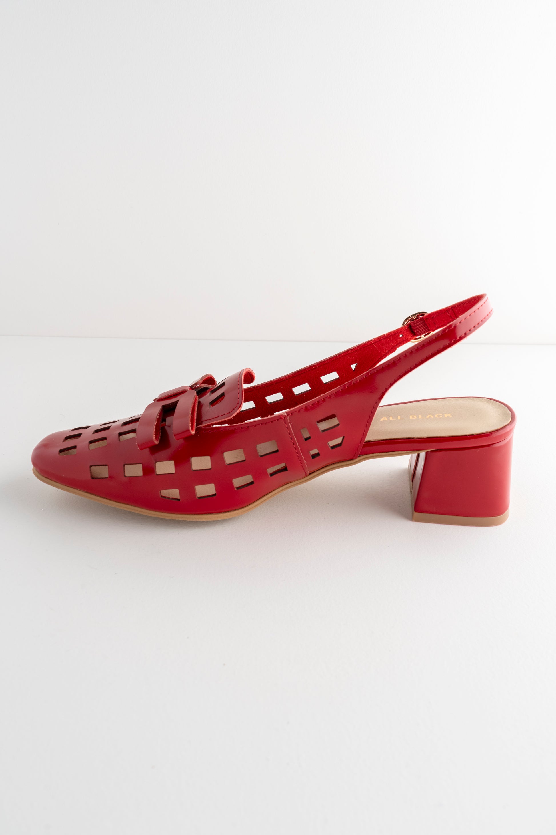 All Black CC Block Pump, Red 