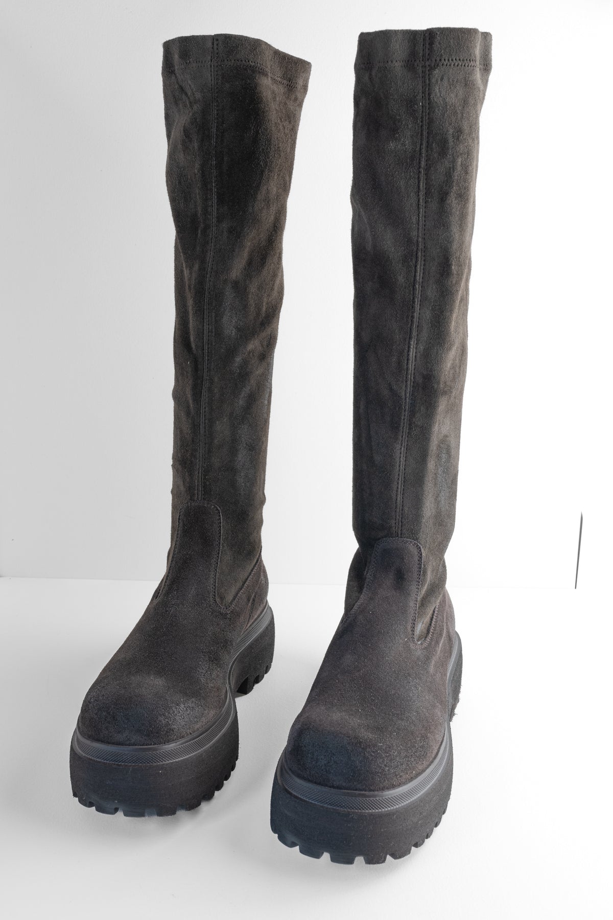 Lofina Stretch Suede Tall Boot, Moro 