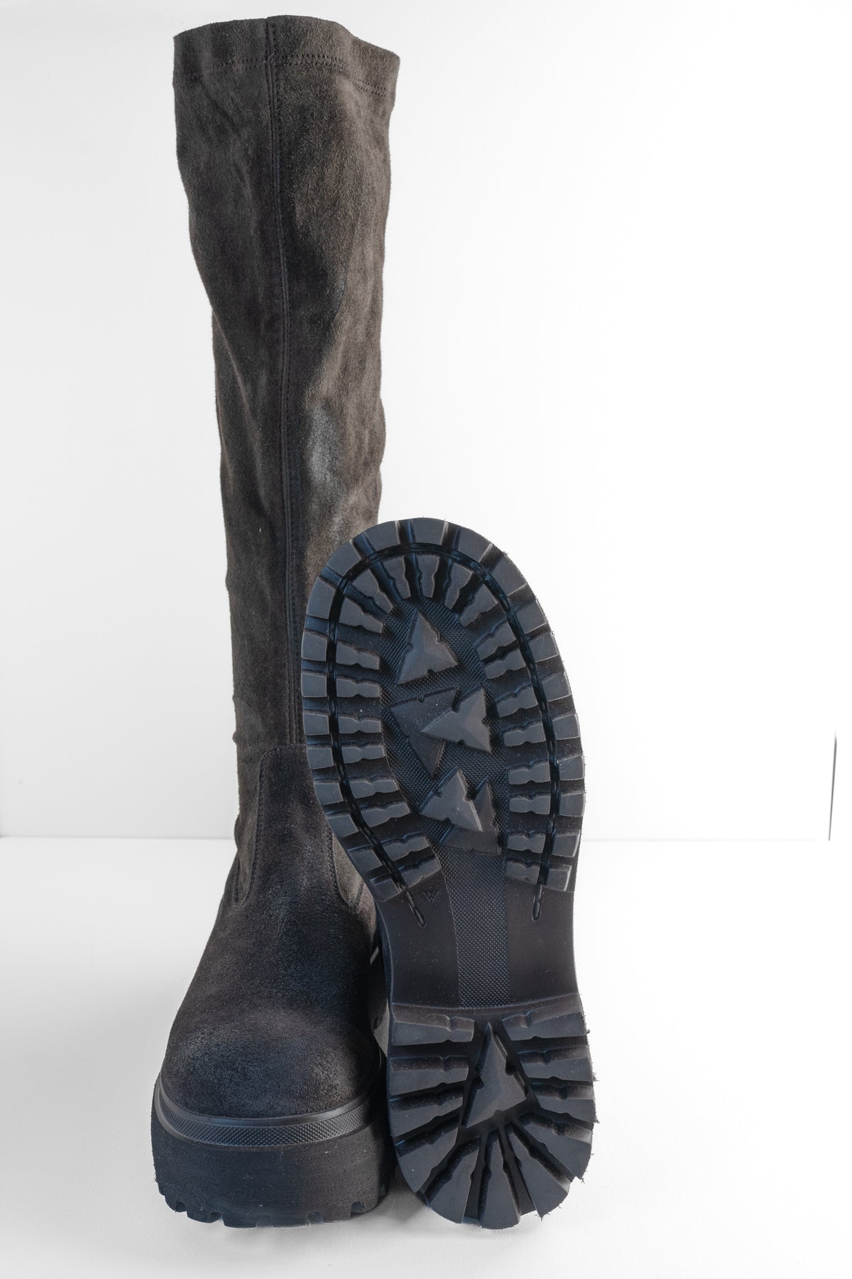 Lofina Stretch Suede Tall Boot, Moro 