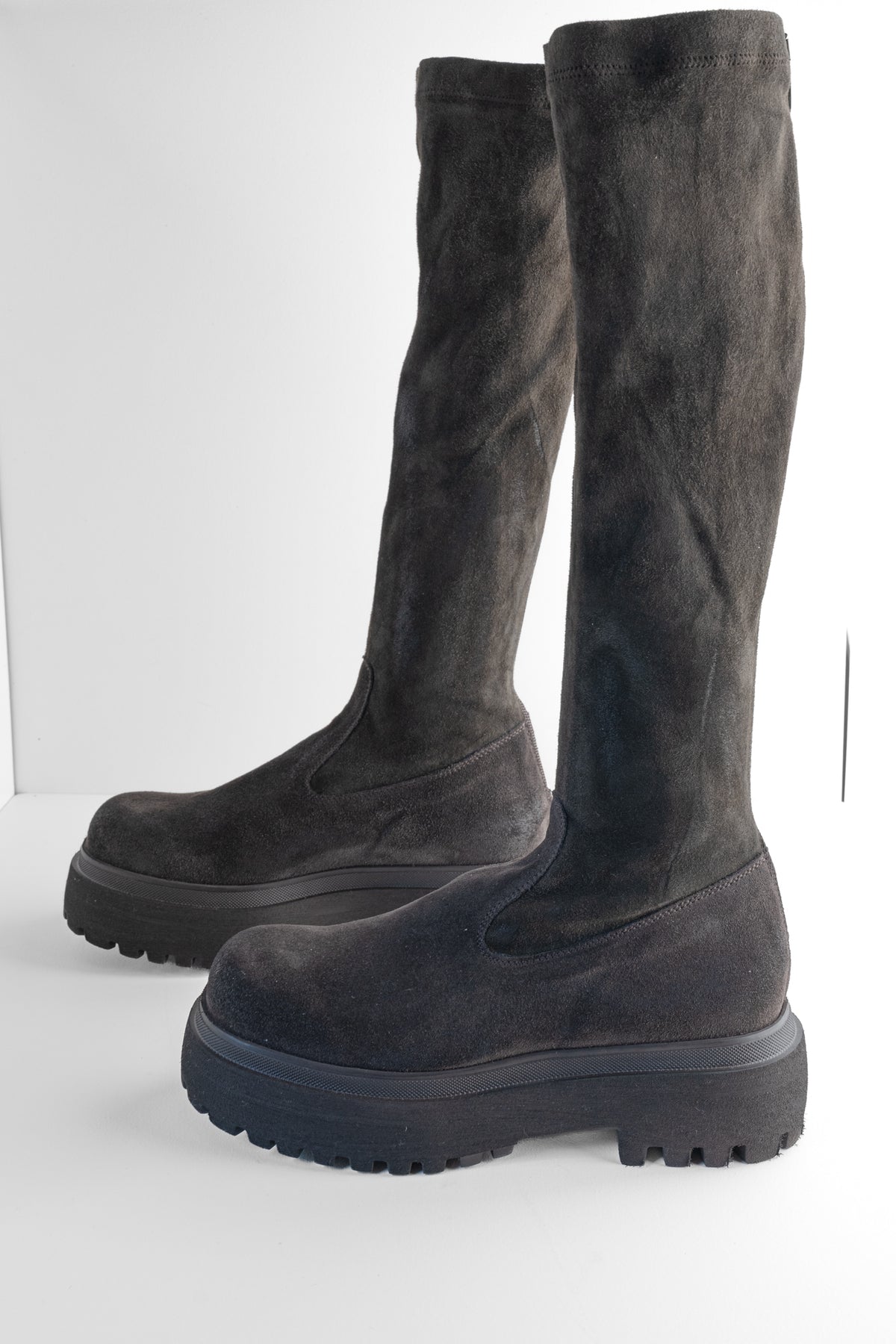 Lofina Stretch Suede Tall Boot, Moro 