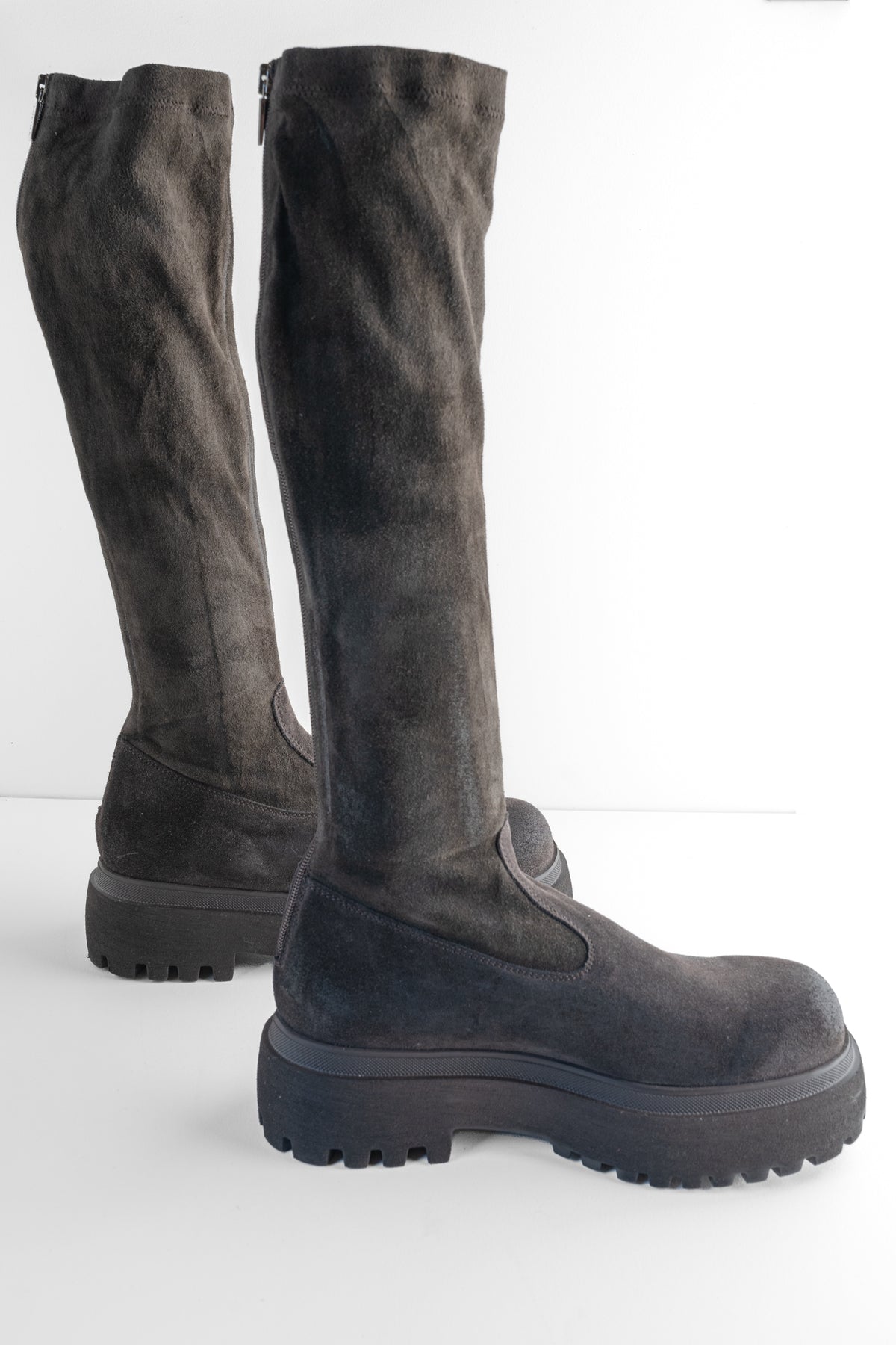 Lofina Stretch Suede Tall Boot, Moro 