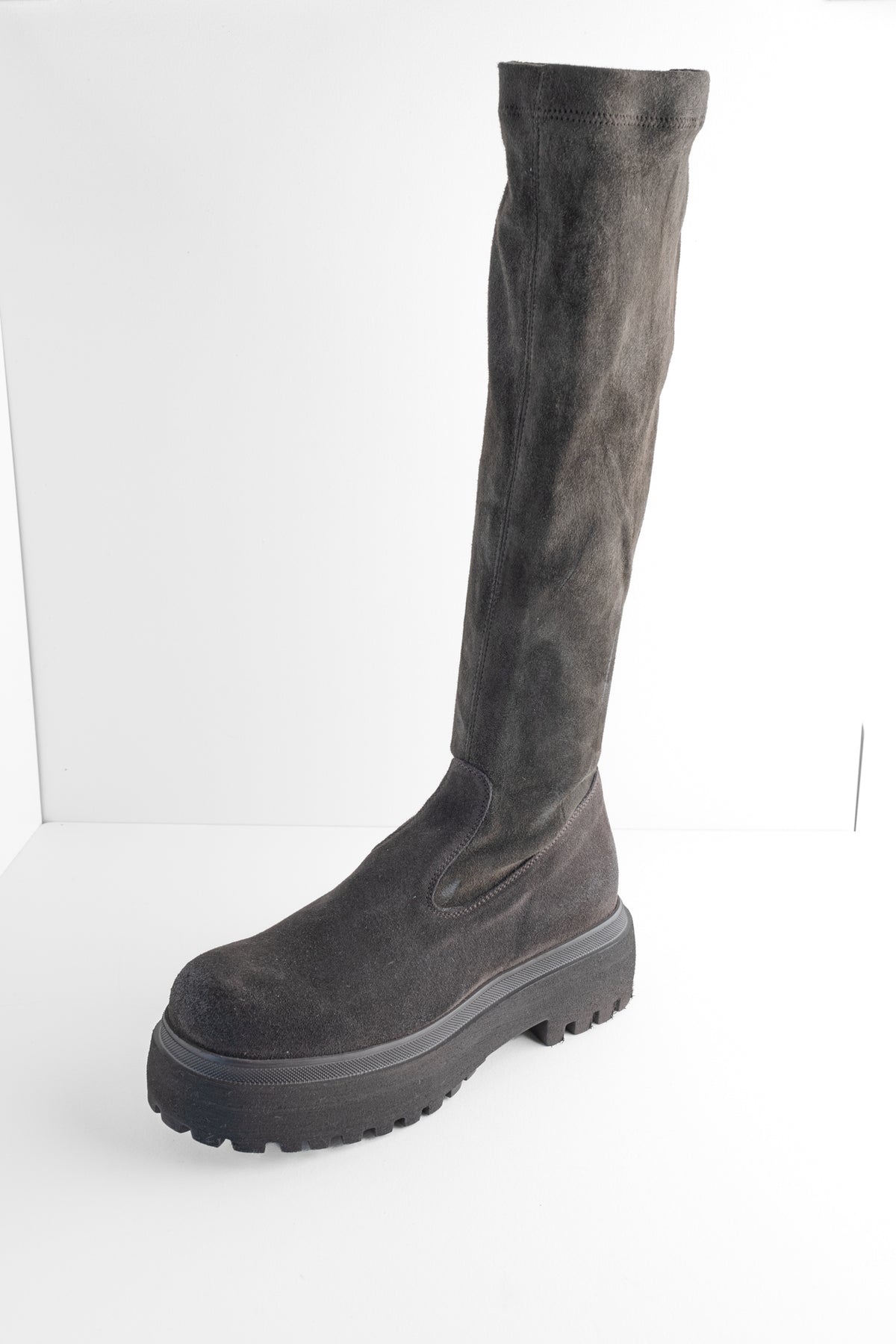 Lofina Stretch Suede Tall Boot, Moro 
