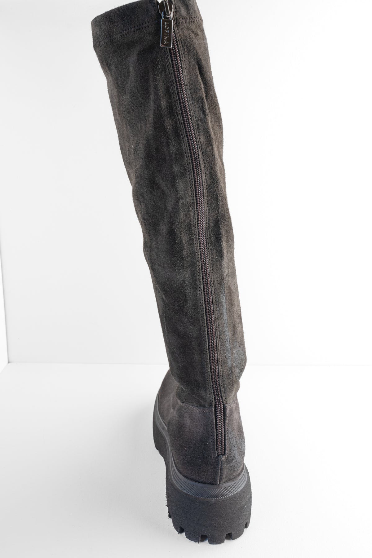 Lofina Stretch Suede Tall Boot, Moro 