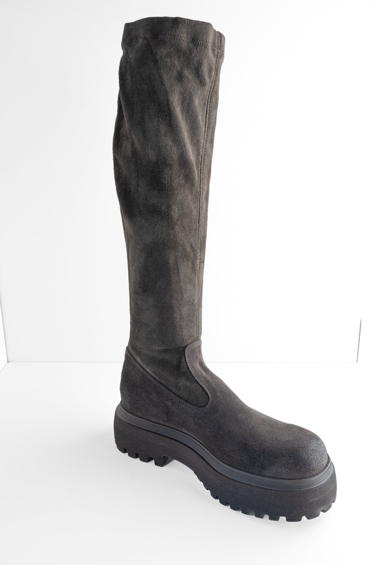Lofina Stretch Suede Tall Boot, Moro 