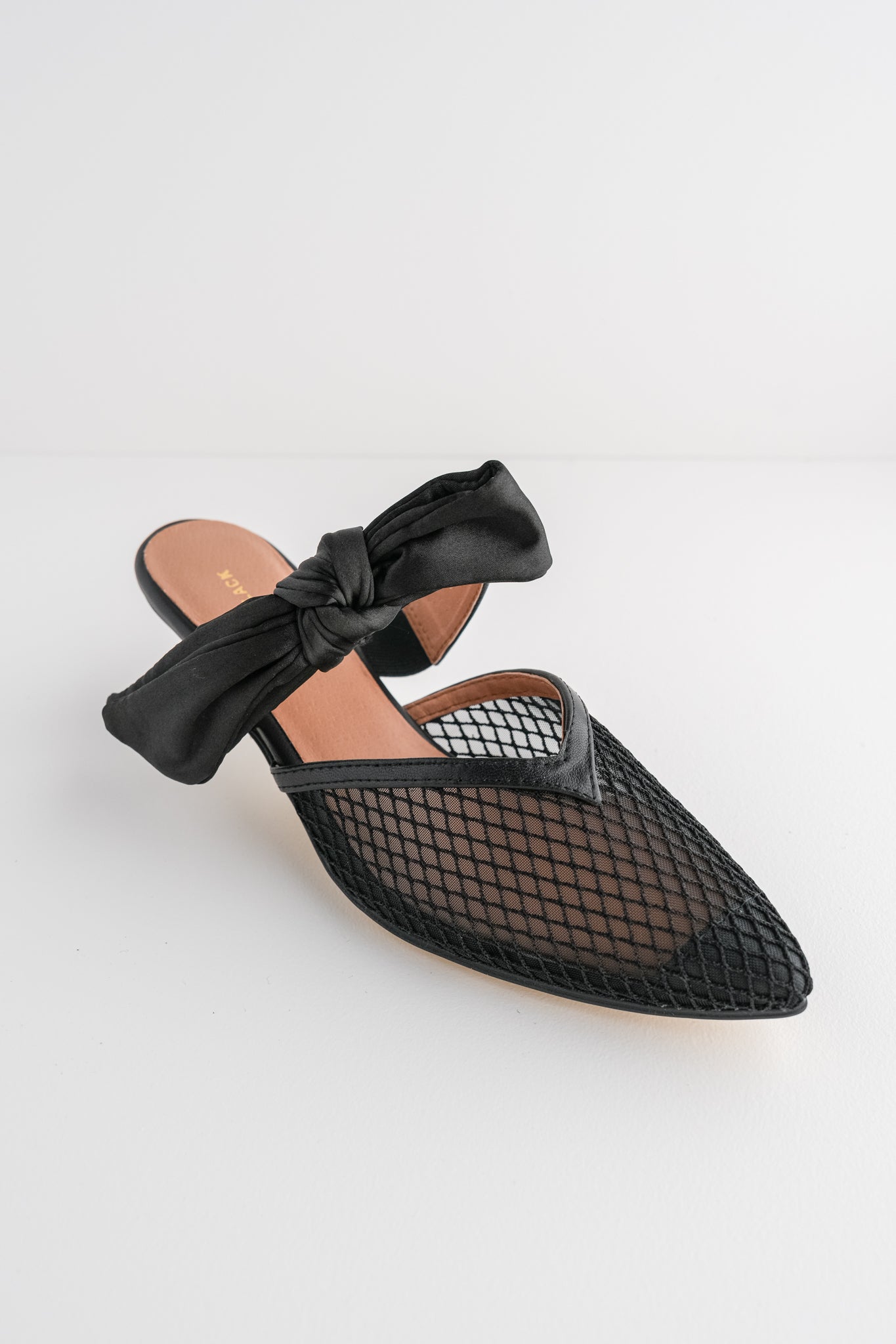 All Black Side Bow Mule, Black 